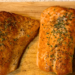 Golden Brown Cooked Salmon